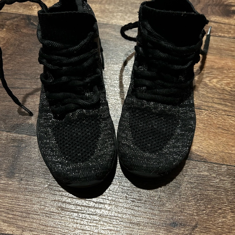 Women's Black Knit Sneakers